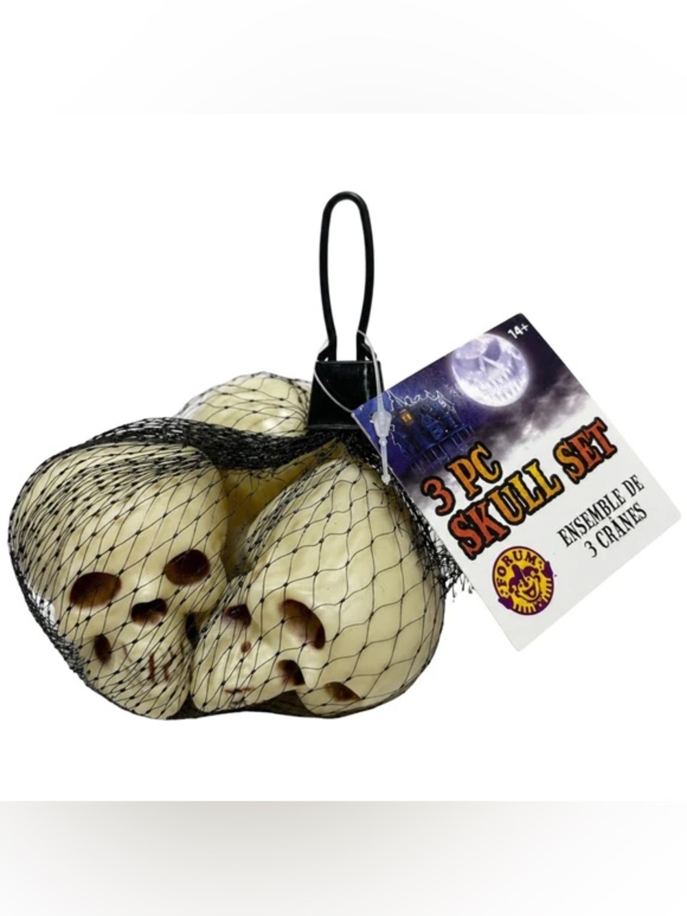 3-Pack Cream Skull Set - Halloween Pet Accessory